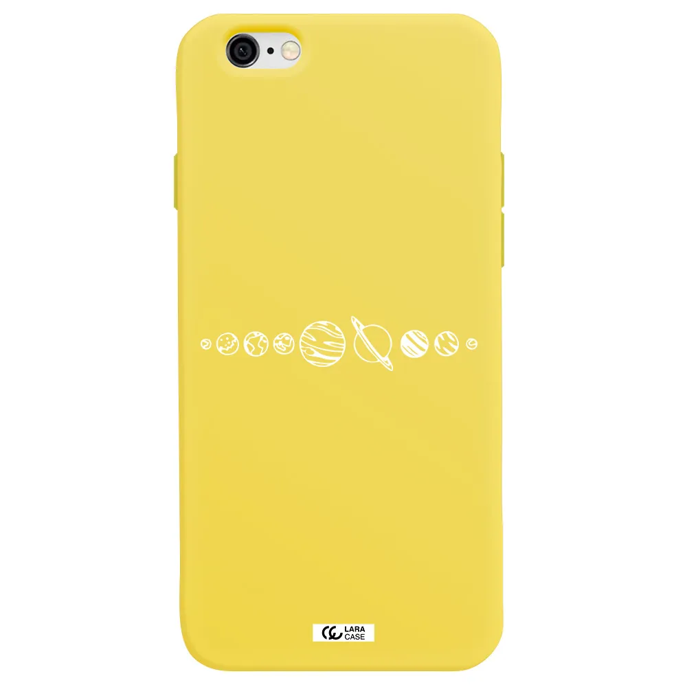 Solar System Apple iPhone 6 Silicone canary yellow Case