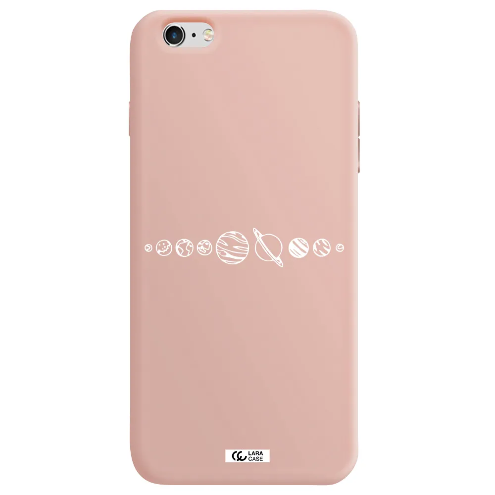 Solar System Apple iPhone 6S Silicone pastel pink Case