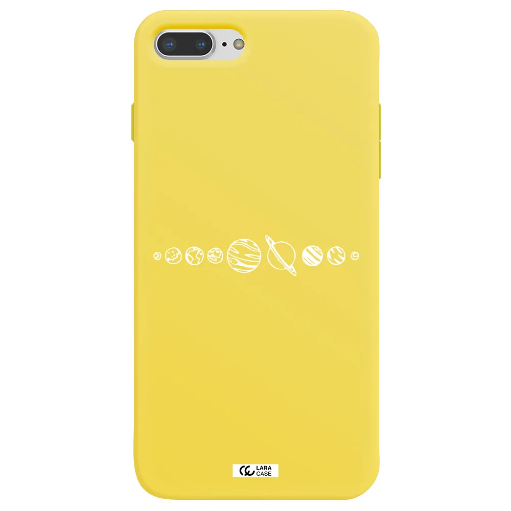 Solar System Apple iPhone 7 plus Silicone canary yellow Case