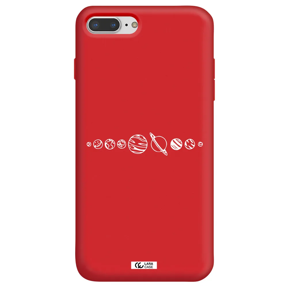 Solar System Apple iPhone 8 plus Silicone Imperial Red Case