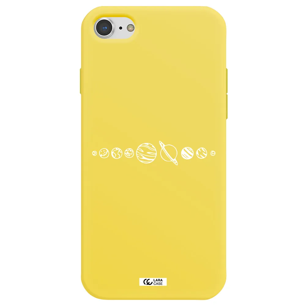 Solar System Apple iPhone 8 Silicone canary yellow Case