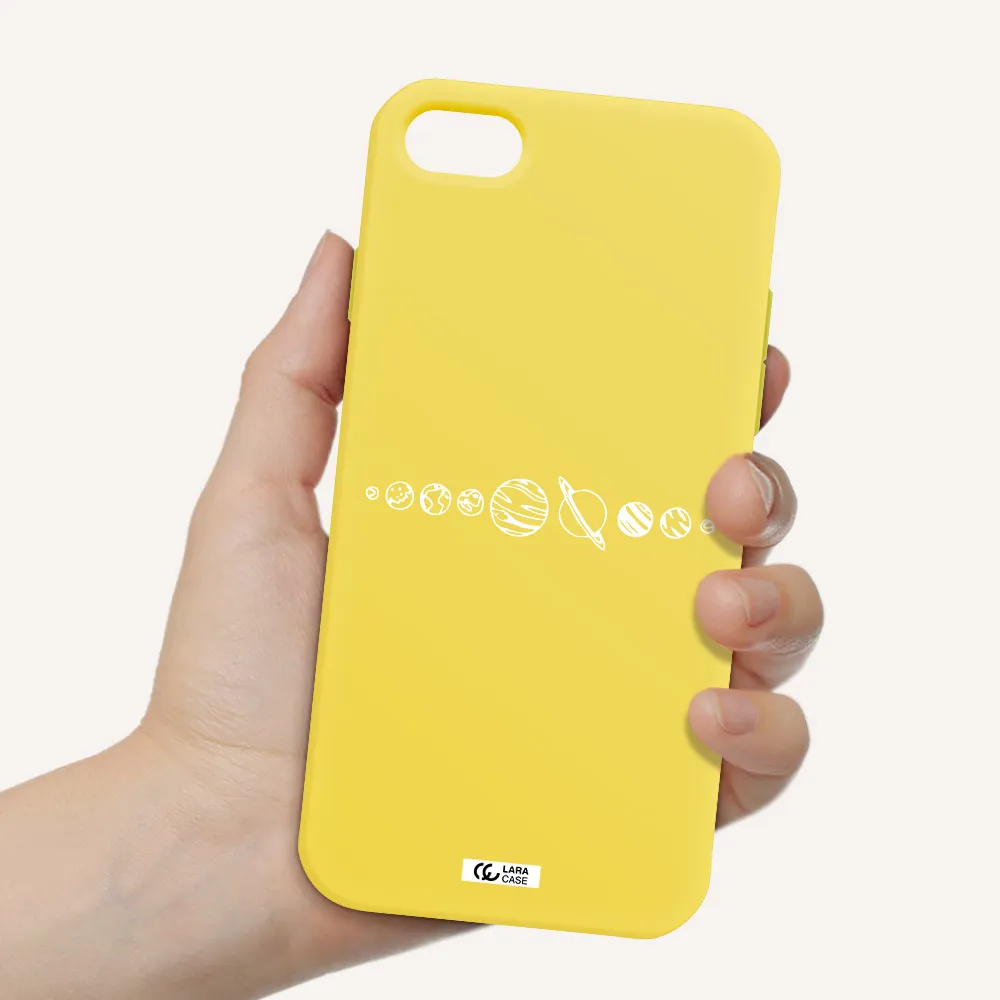Solar System Apple iPhone 8 Silicone canary yellow Case