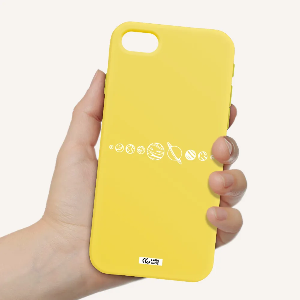 Solar System Apple iPhone se 2020 Silicone canary yellow Case