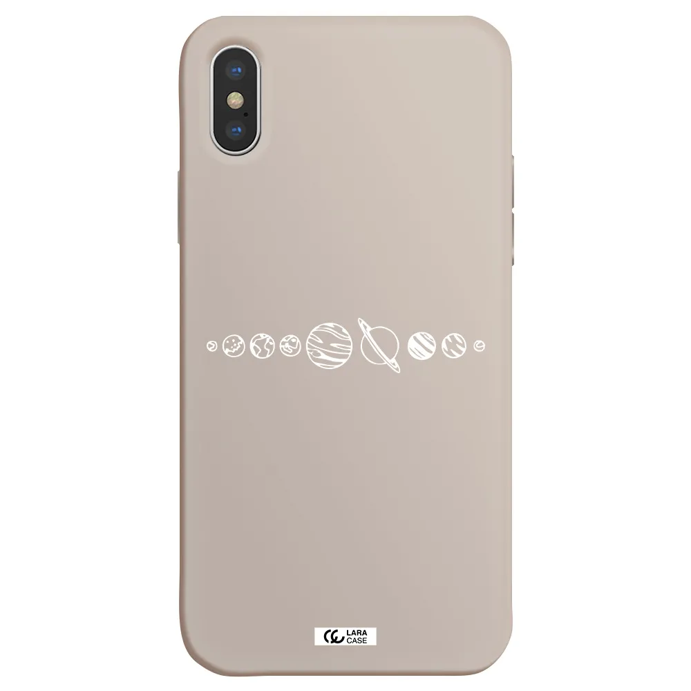 Solar System Apple iPhone X Silicone Stone Case