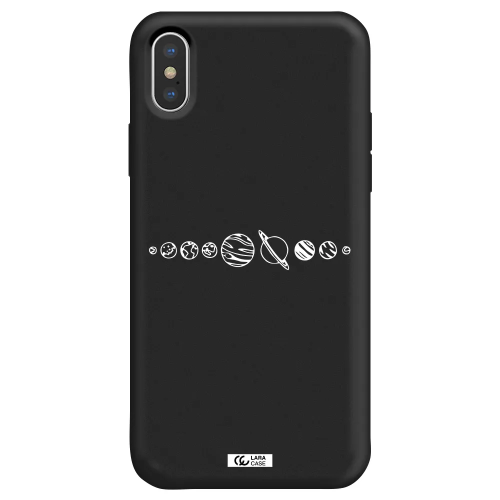 Solar System Apple iPhone XS Silicone black Case