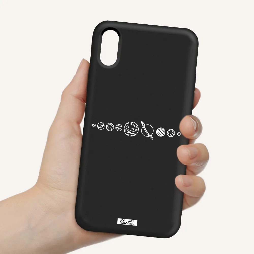 Solar System Apple iPhone XS Silicone black Case