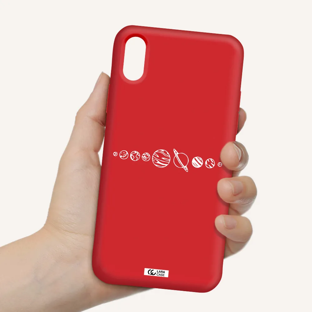 Solar System Apple iPhone XS Silicone Imperial Red Case