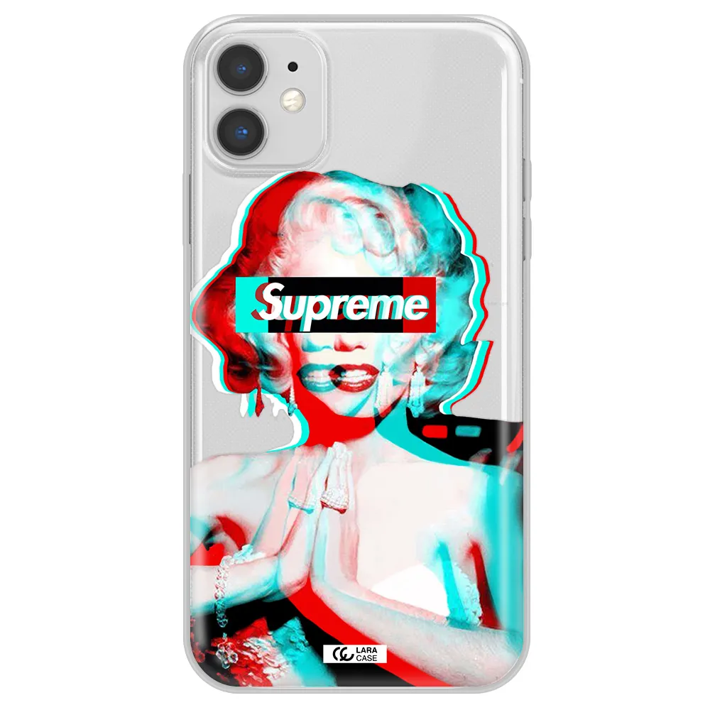 Marilyn Monroe Supreme Apple iPhone 11 Clear TPU Case
