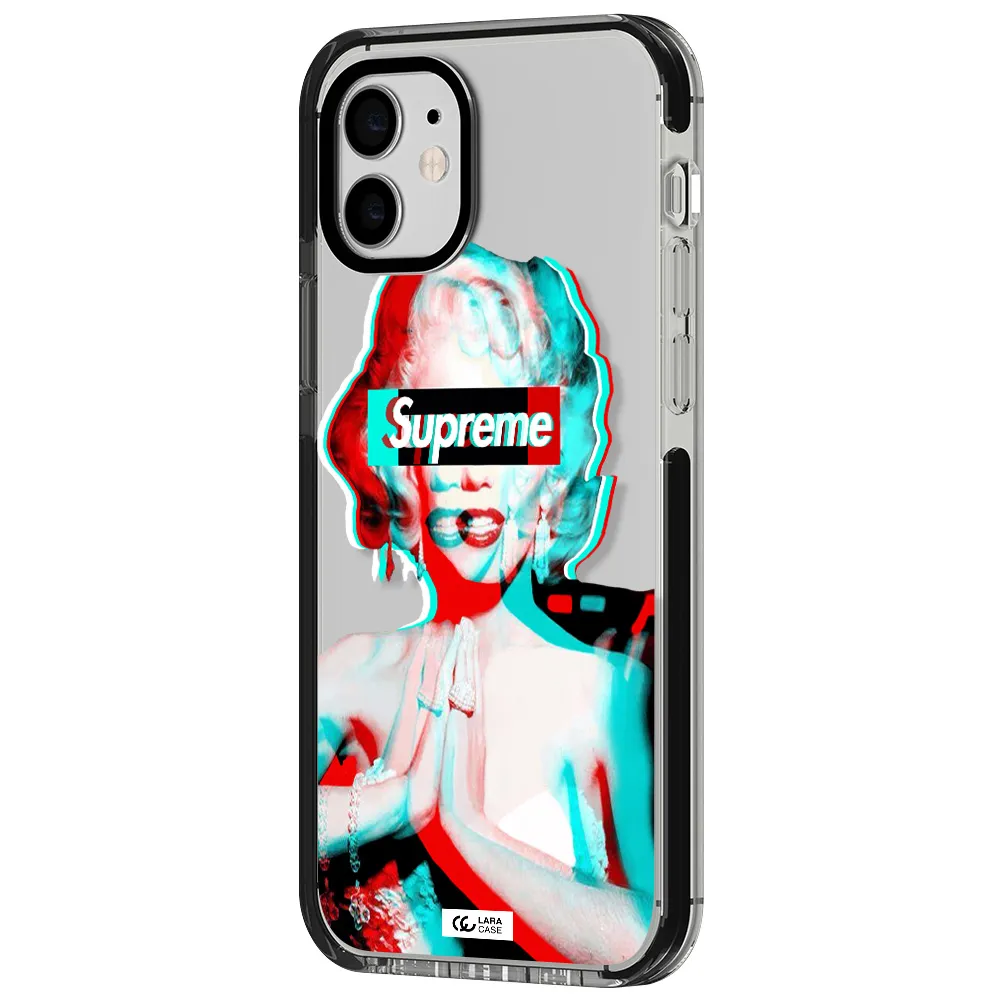 Marilyn Monroe Supreme Apple iPhone 11 impact black border Case
