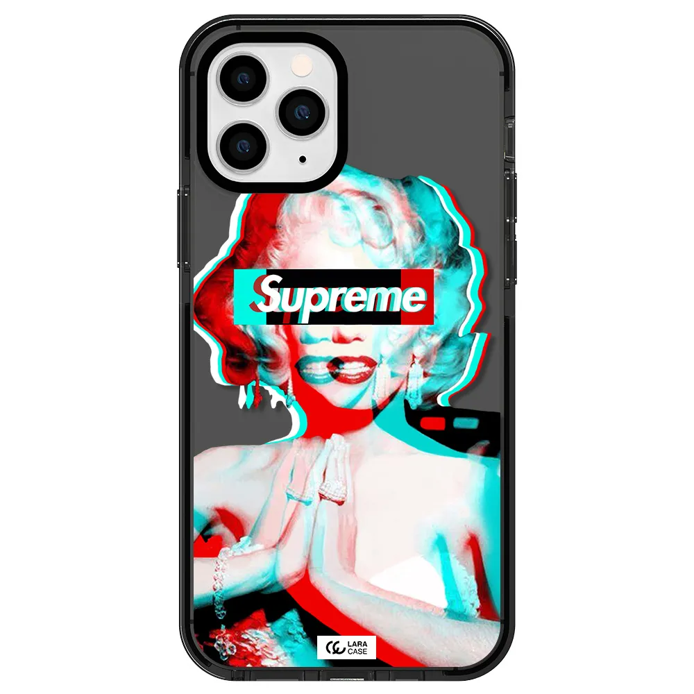Marilyn Monroe Supreme Apple iPhone 11 pro impact Smoke Black Case