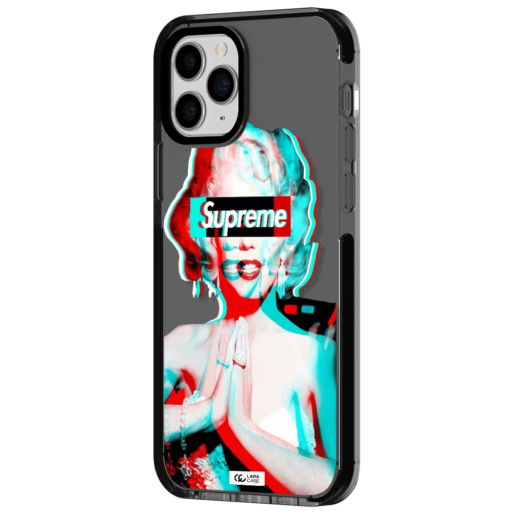 Marilyn Monroe Supreme Apple iPhone 11 pro max impact Smoke Black Case