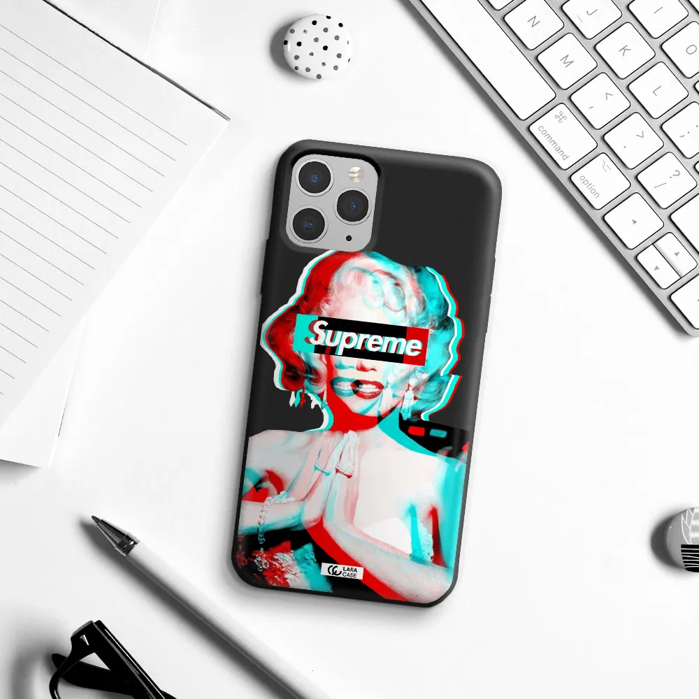 Marilyn Monroe Supreme Apple iPhone 11 pro max Silicone black Case