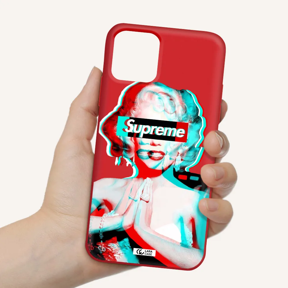 Marilyn Monroe Supreme Apple iPhone 11 pro max Silicone Imperial Red Case
