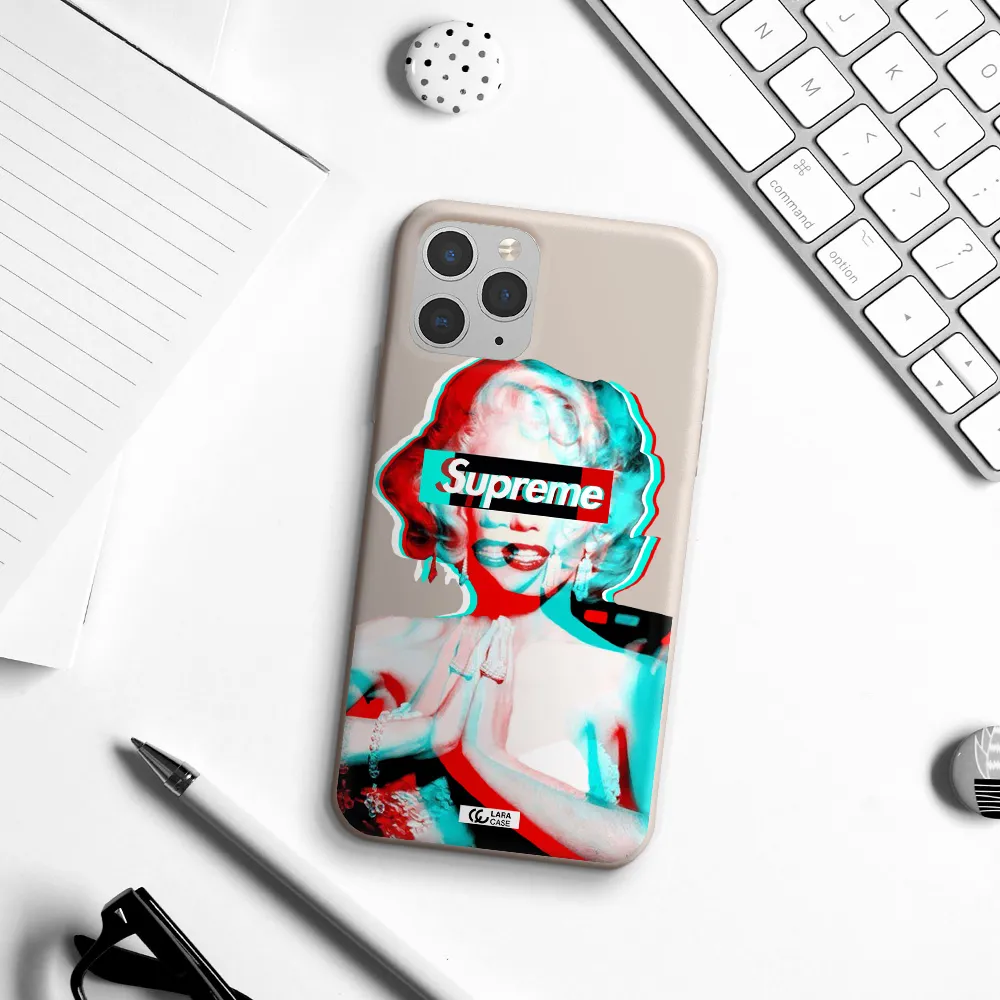 Marilyn Monroe Supreme Apple iPhone 11 pro max Silicone Stone Case