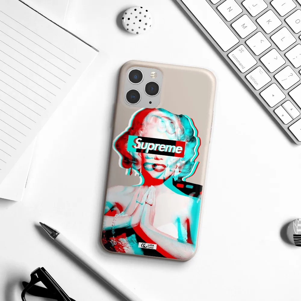Marilyn Monroe Supreme Apple iPhone 11 pro Silicone Stone Case