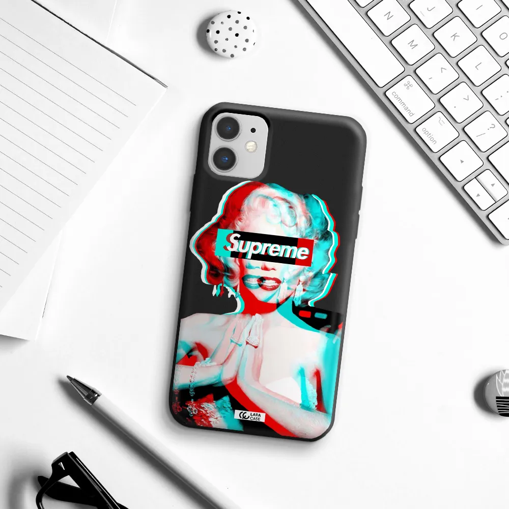 Marilyn Monroe Supreme Apple iPhone 11 Silicone black Case