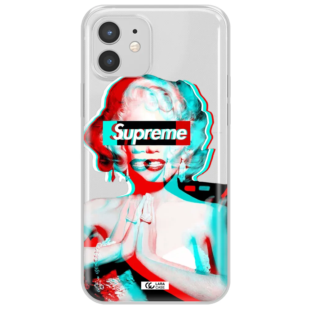 Marilyn Monroe Supreme Apple iPhone 12 Clear TPU Case