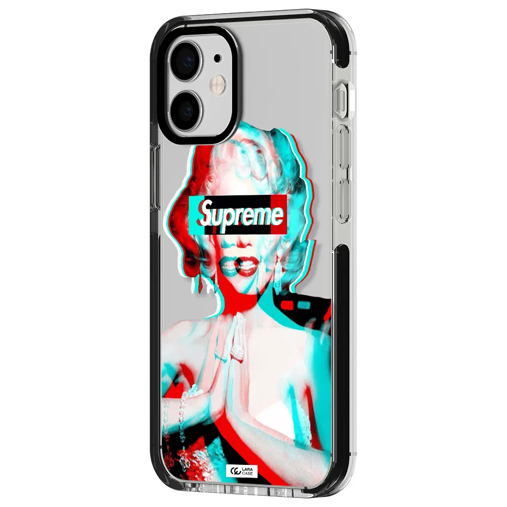Marilyn Monroe Supreme Apple iPhone 12 mini impact black border Case