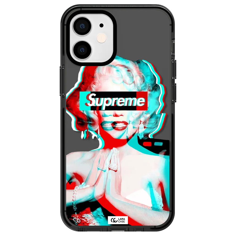 Marilyn Monroe Supreme Apple iPhone 12 mini impact Smoke Black Case