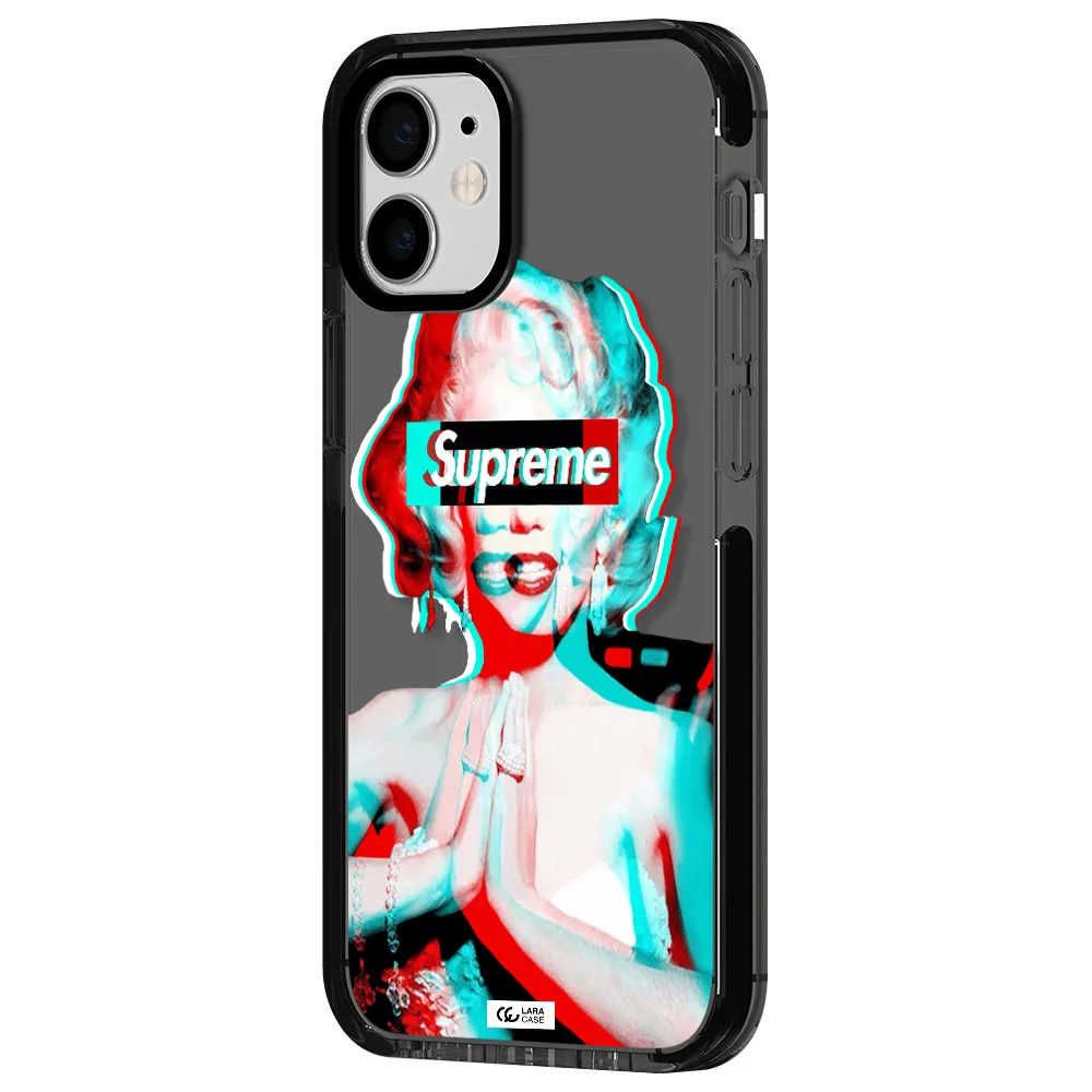 Marilyn Monroe Supreme Apple iPhone 12 mini impact Smoke Black Case