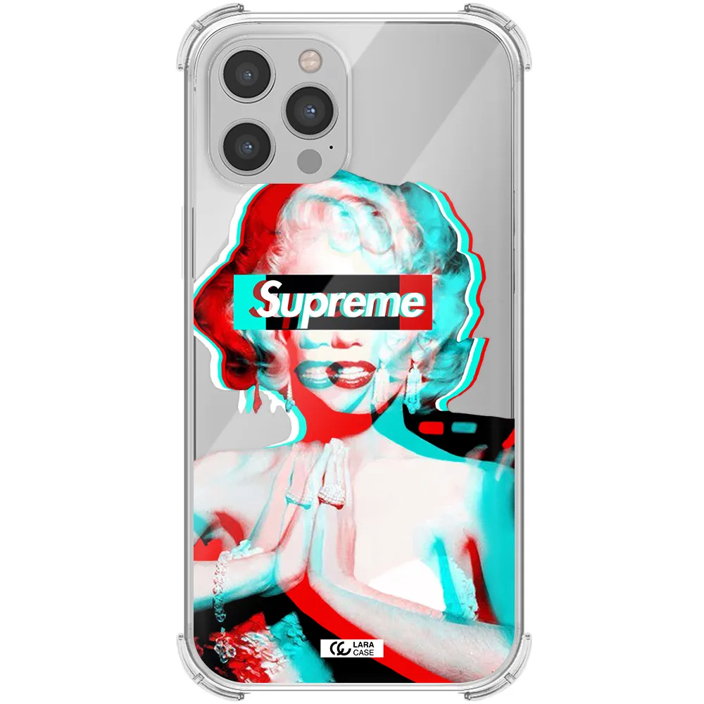 Marilyn Monroe Supreme Apple iPhone 12 pro Clear PC Case