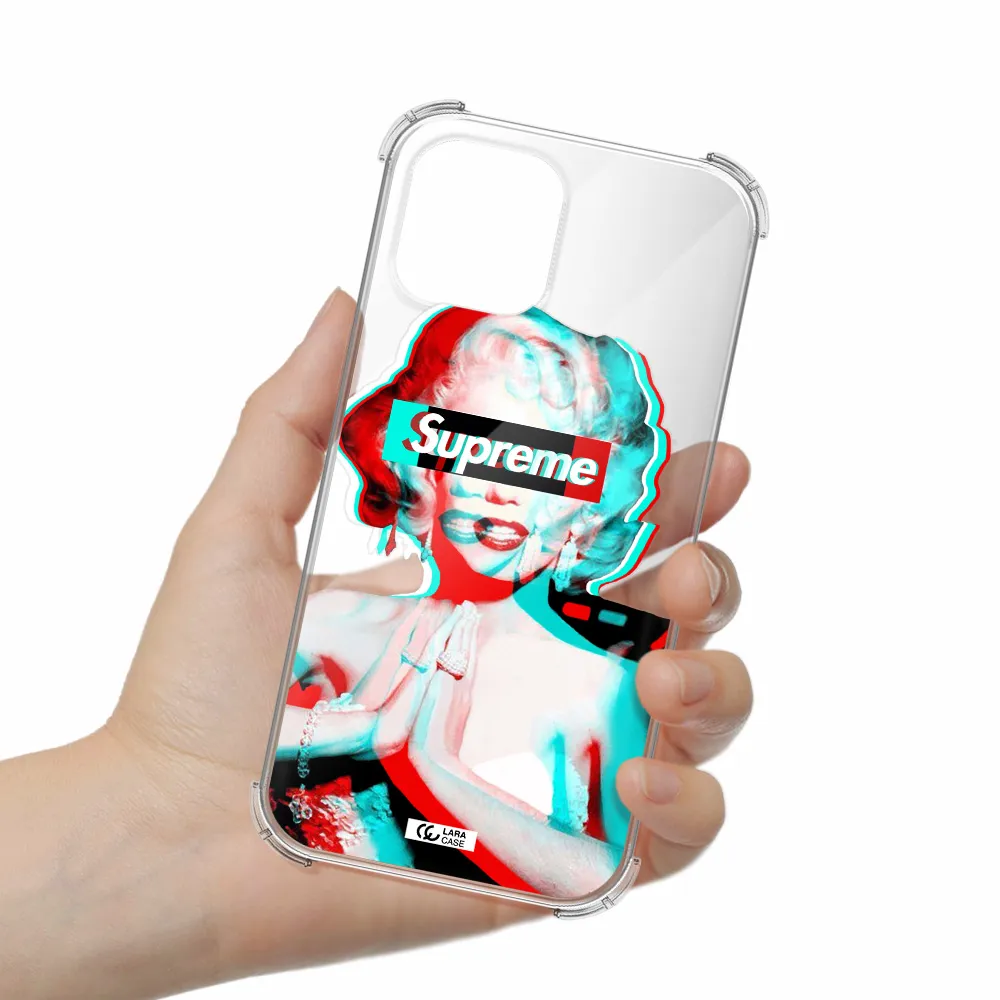 Marilyn Monroe Supreme Apple iPhone 12 pro Clear PC Case