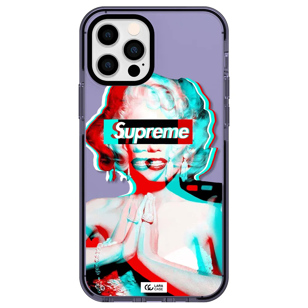 Marilyn Monroe Supreme Apple iPhone 12 pro impact Lilac Case