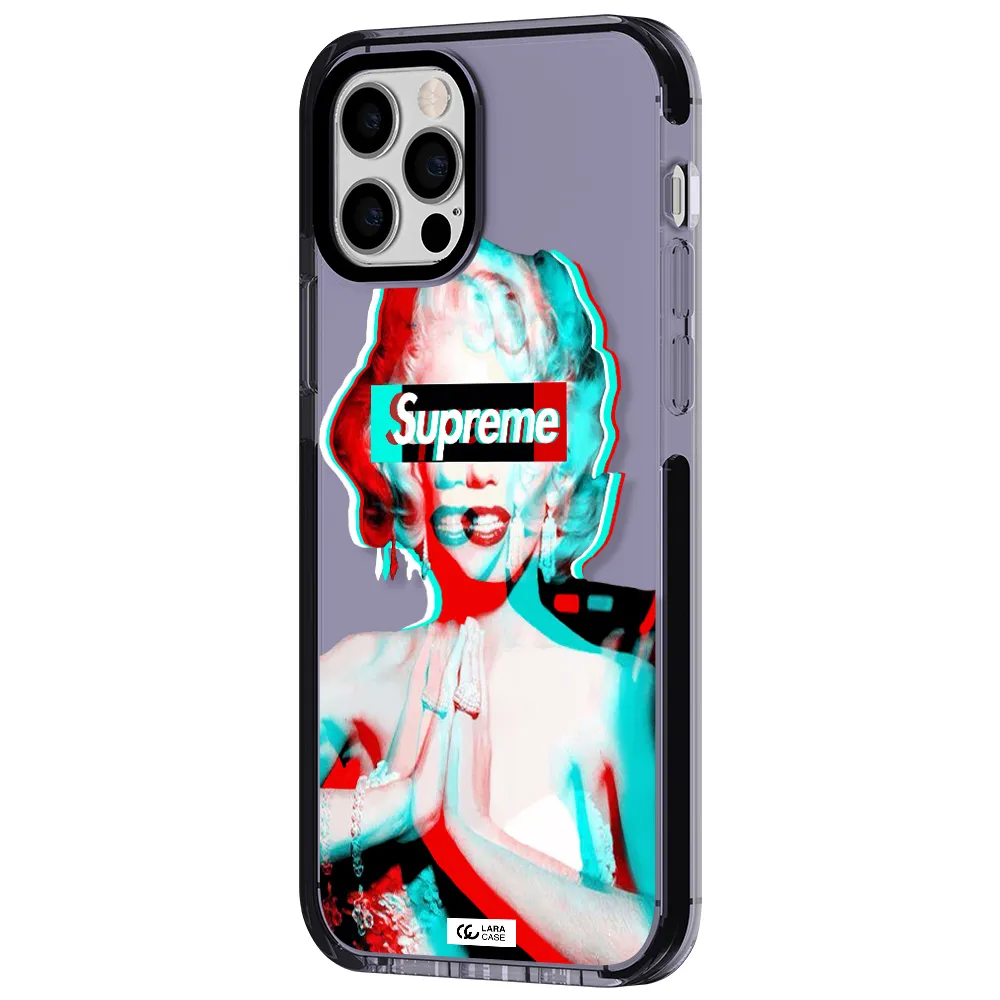 Marilyn Monroe Supreme Apple iPhone 12 pro impact Lilac Case