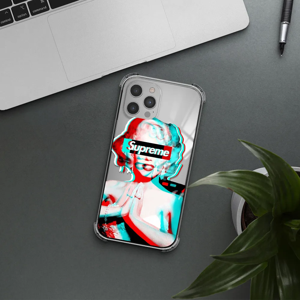 Marilyn Monroe Supreme Apple iPhone 12 pro max Clear PC Case