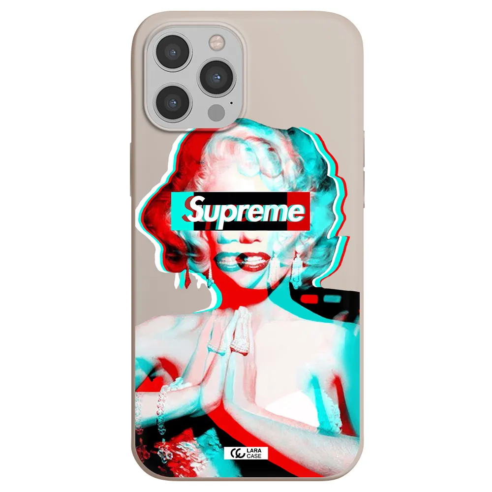 Marilyn Monroe Supreme Apple iPhone 12 pro max Silicone Stone Case