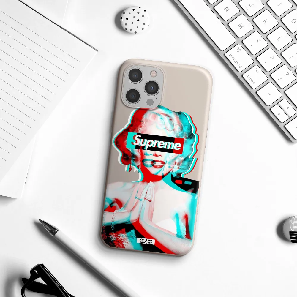 Marilyn Monroe Supreme Apple iPhone 12 pro max Silicone Stone Case