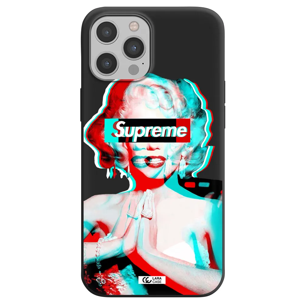 Marilyn Monroe Supreme Apple iPhone 12 pro Silicone black Case