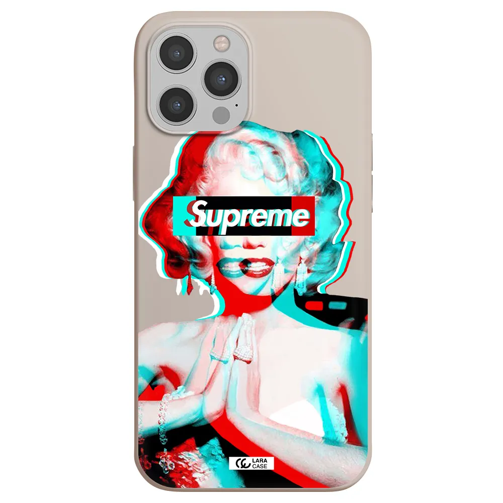 Marilyn Monroe Supreme Apple iPhone 12 pro Silicone Stone Case