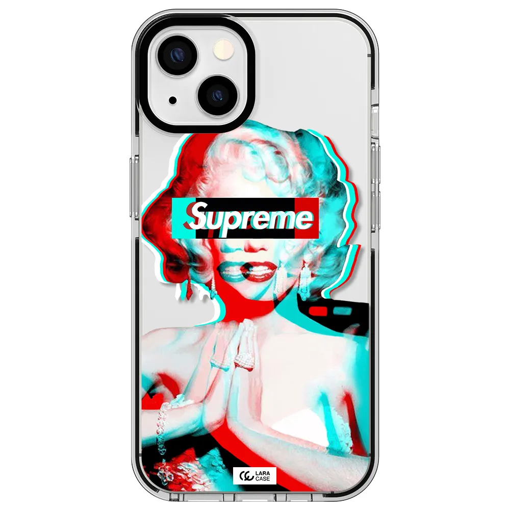 Marilyn Monroe Supreme Apple iPhone 13 impact black border Case