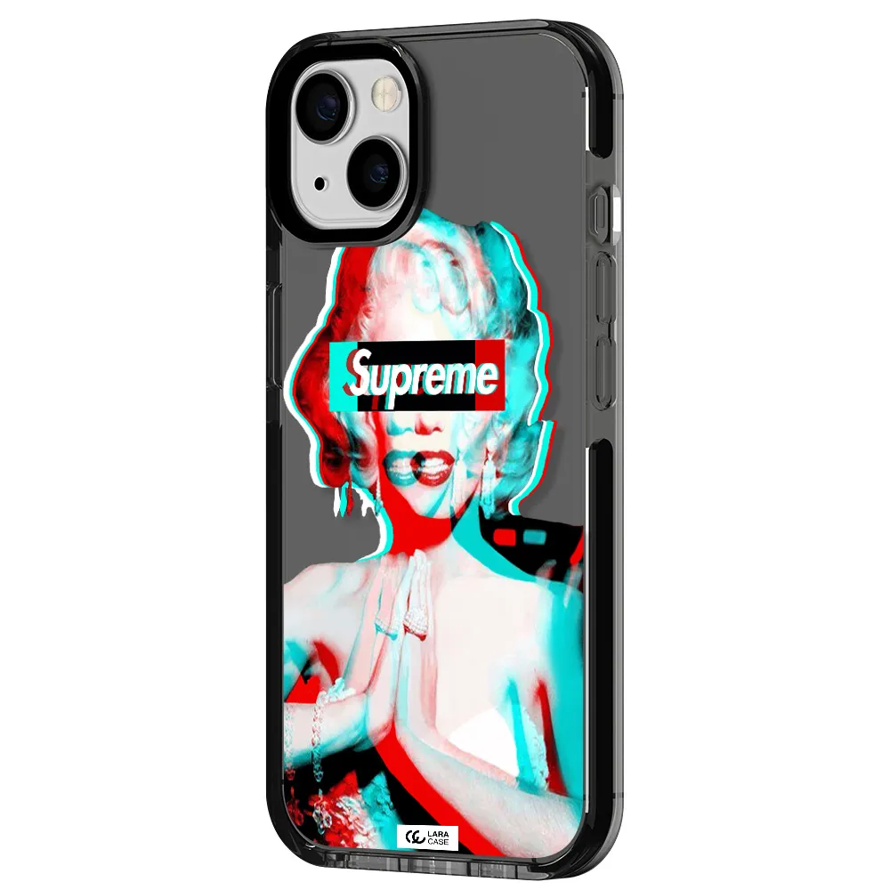 Marilyn Monroe Supreme Apple iPhone 13 impact Smoke Black Case