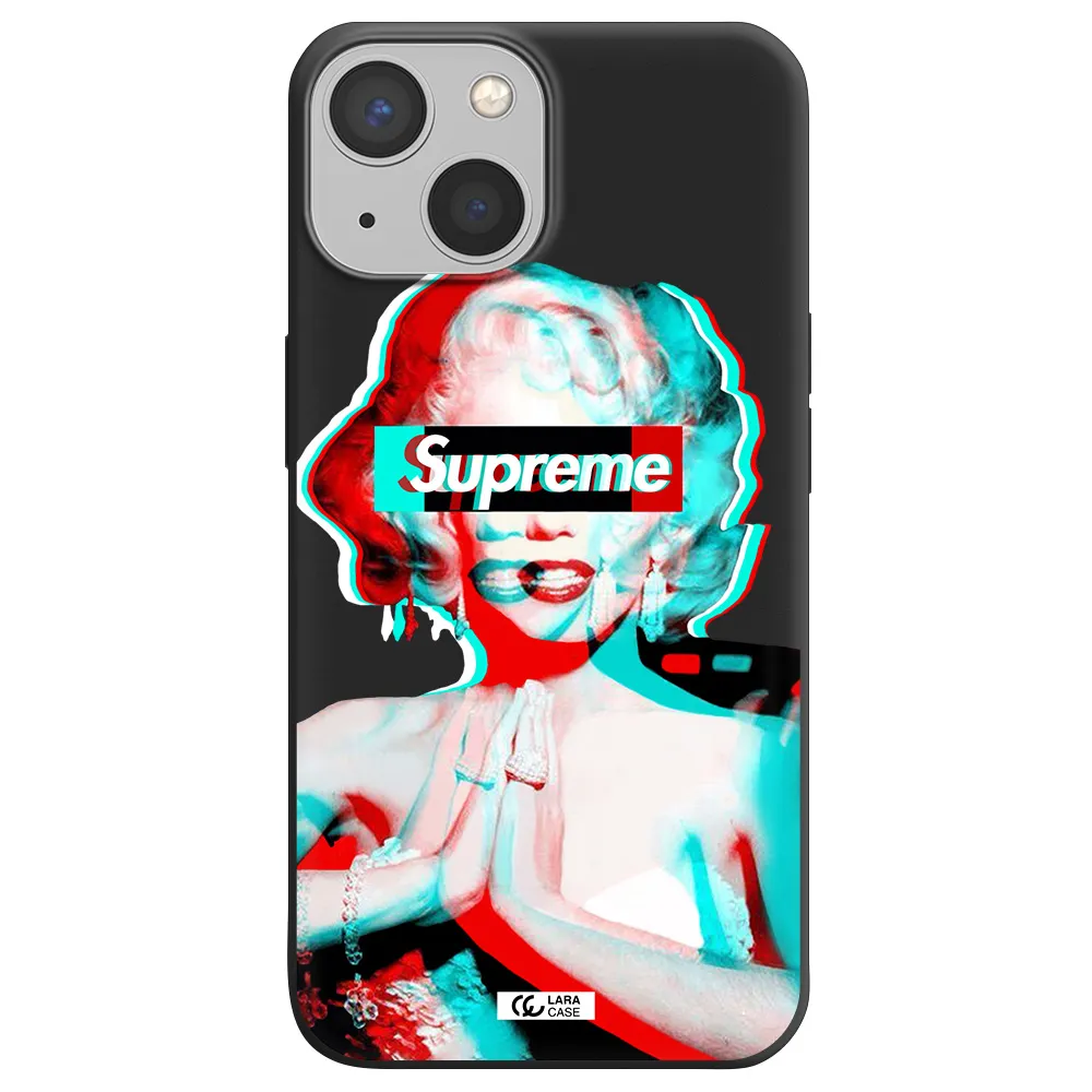 Marilyn Monroe Supreme Apple iPhone 13 mini Silicone black Case