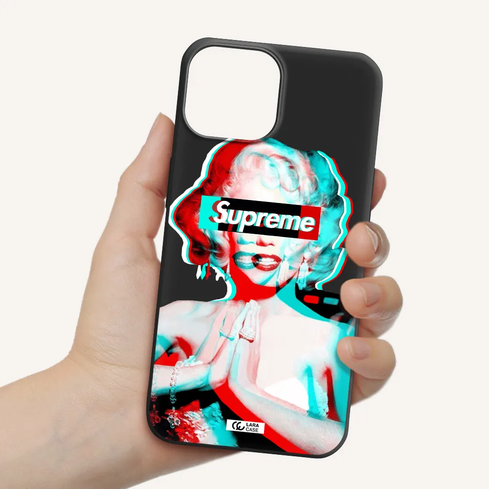 Marilyn Monroe Supreme Apple iPhone 13 mini Silicone black Case