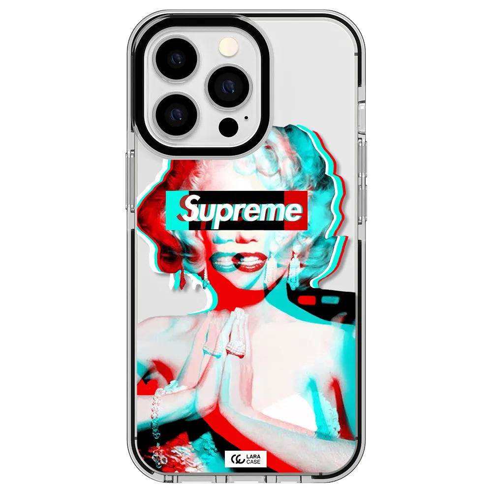 Marilyn Monroe Supreme Apple iPhone 13 Pro impact black border Case
