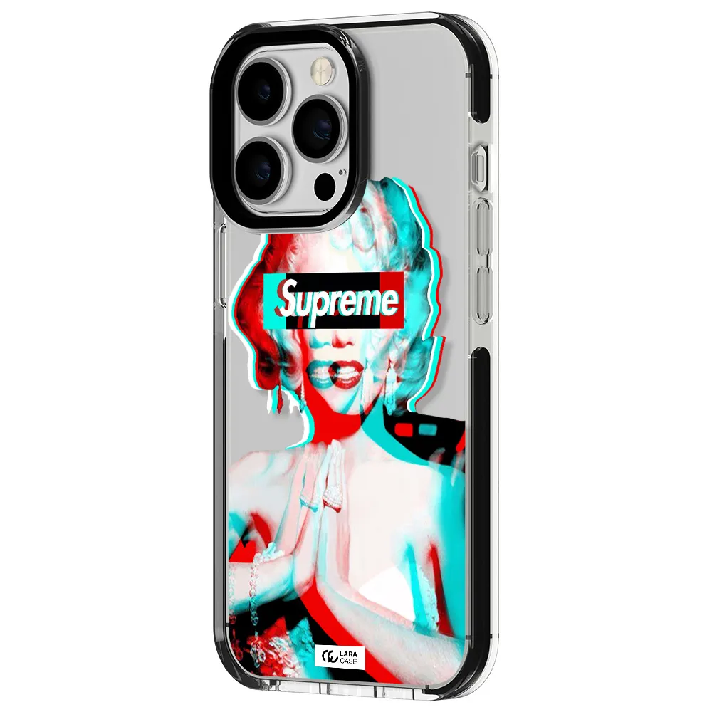 Marilyn Monroe Supreme Apple iPhone 13 Pro impact black border Case