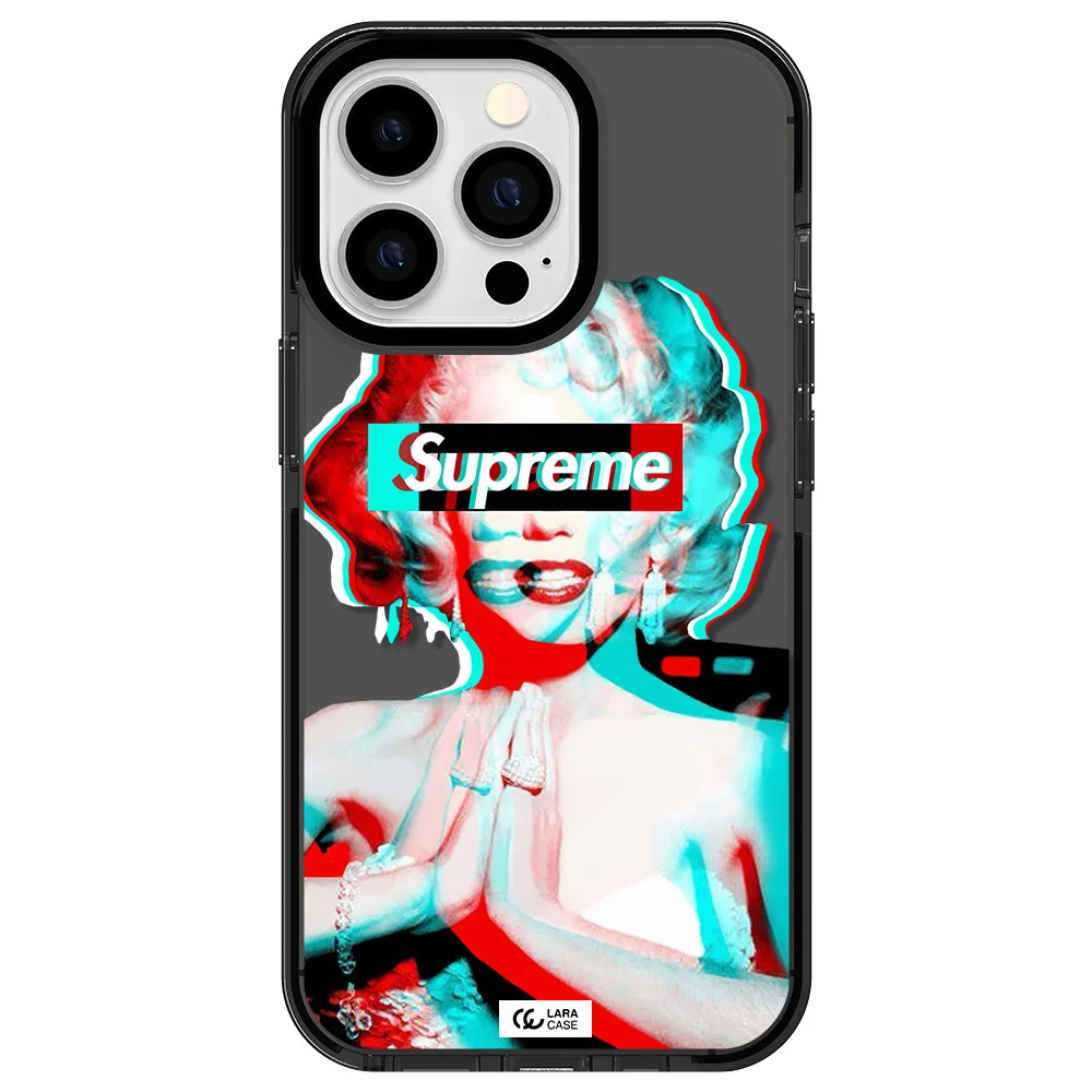 Marilyn Monroe Supreme Apple iPhone 13 Pro impact Smoke Black Case