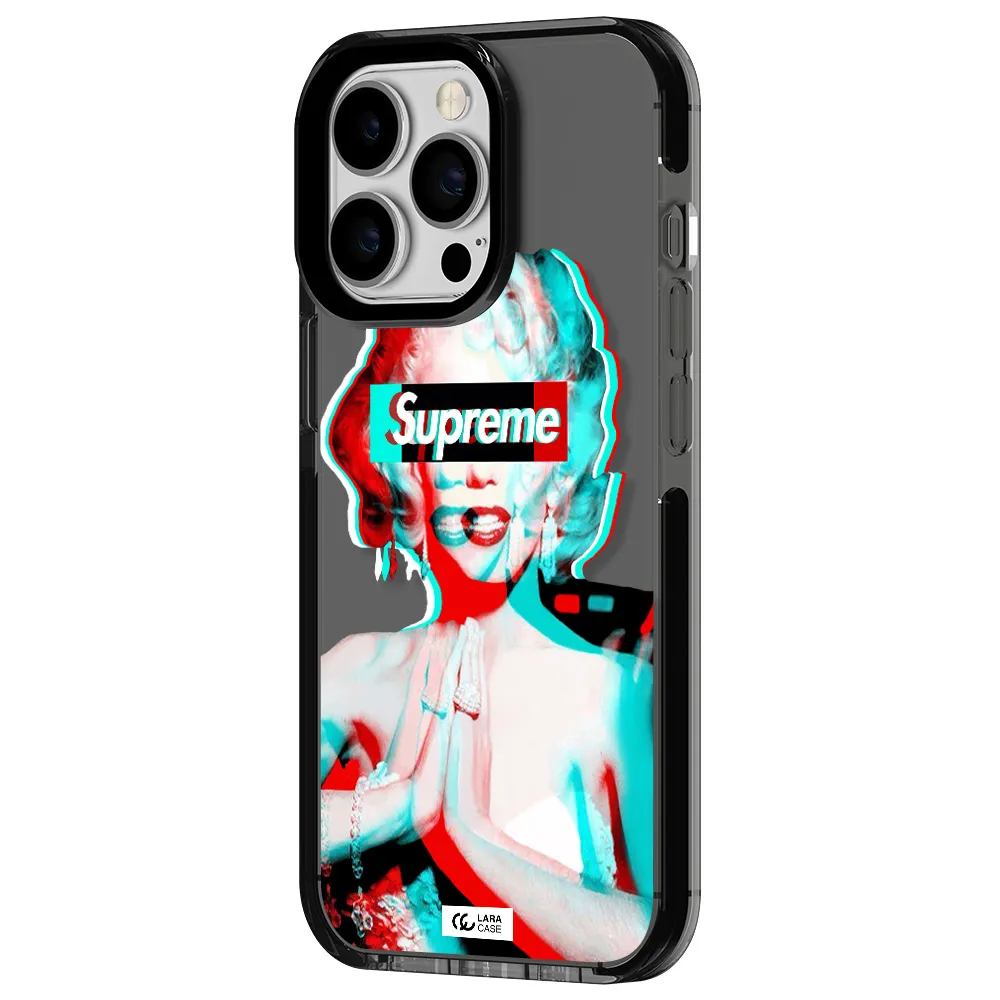 Marilyn Monroe Supreme Apple iPhone 13 Pro impact Smoke Black Case