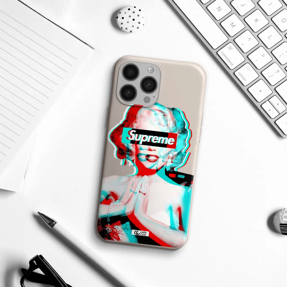 Marilyn Monroe Supreme Apple iPhone 13 Pro Max Silicone Stone Case