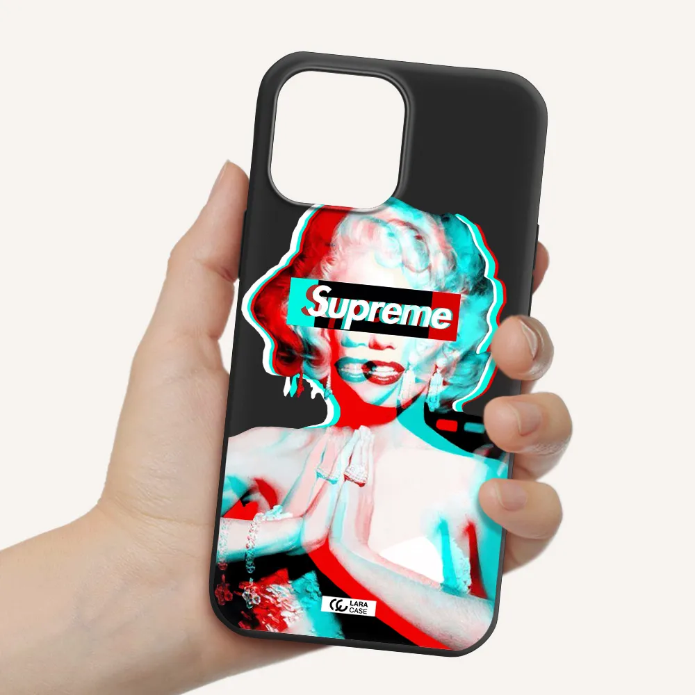 Marilyn Monroe Supreme Apple iPhone 13 Pro Silicone black Case
