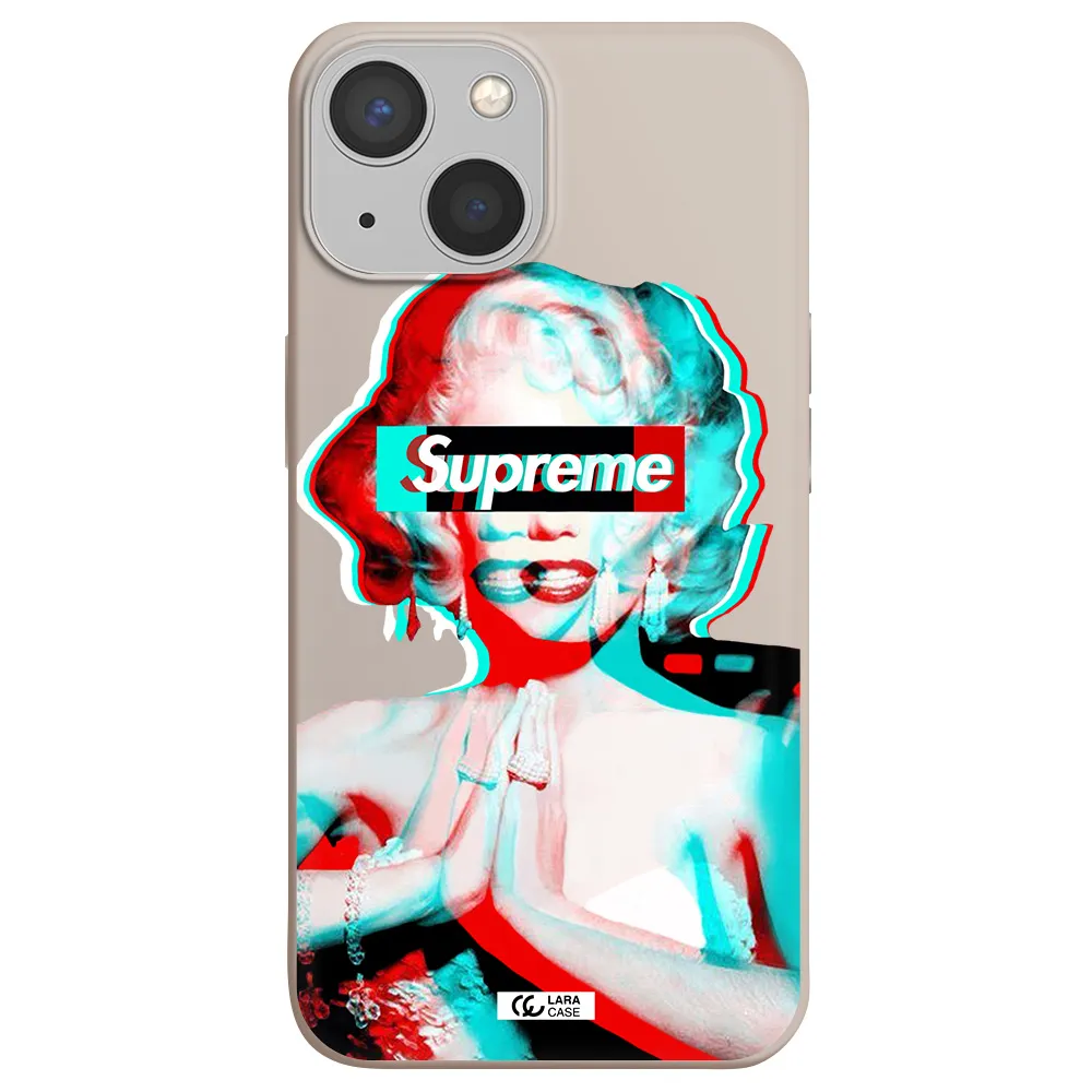 Marilyn Monroe Supreme Apple iPhone 13 Silicone Stone Case