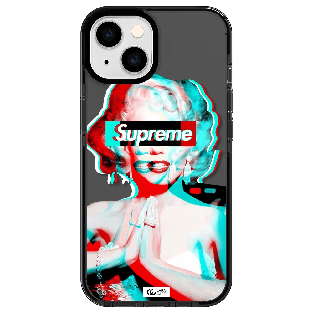 Marilyn Monroe Supreme Apple iPhone 14 impact Smoke Black Case