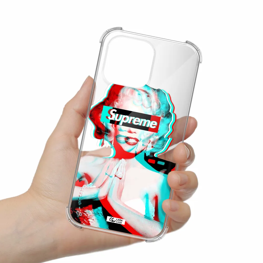 Marilyn Monroe Supreme Apple iPhone 14 pro Clear PC Case