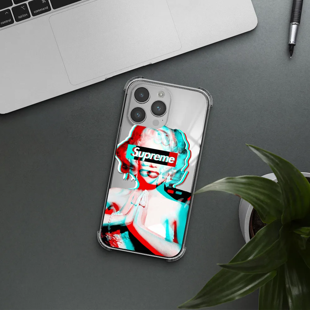 Marilyn Monroe Supreme Apple iPhone 14 pro Clear PC Case