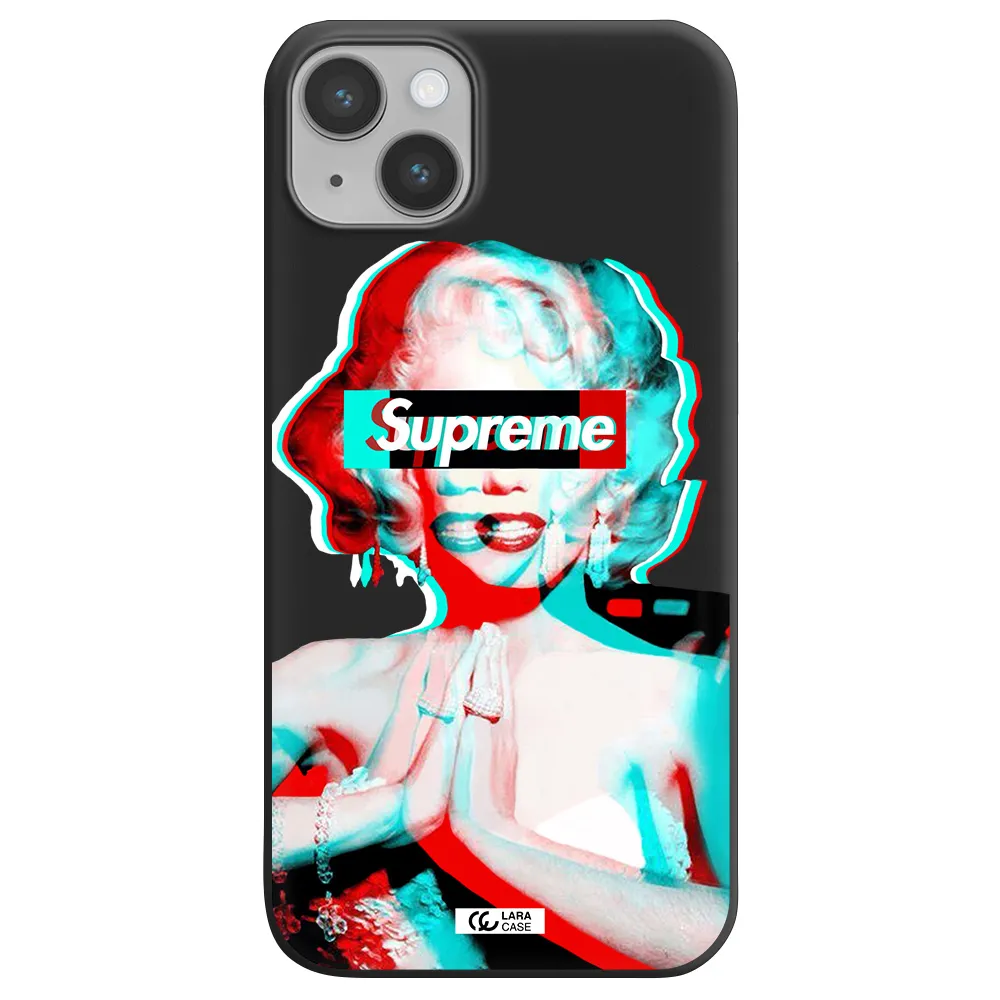 Marilyn Monroe Supreme Apple iPhone 14 Silicone black Case