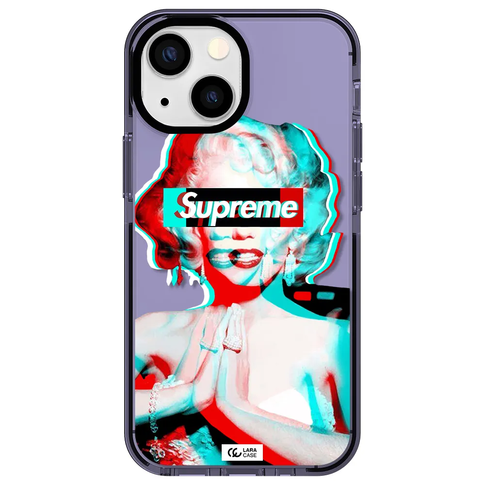 Marilyn Monroe Supreme Apple iPhone 15 impact Lilac Case