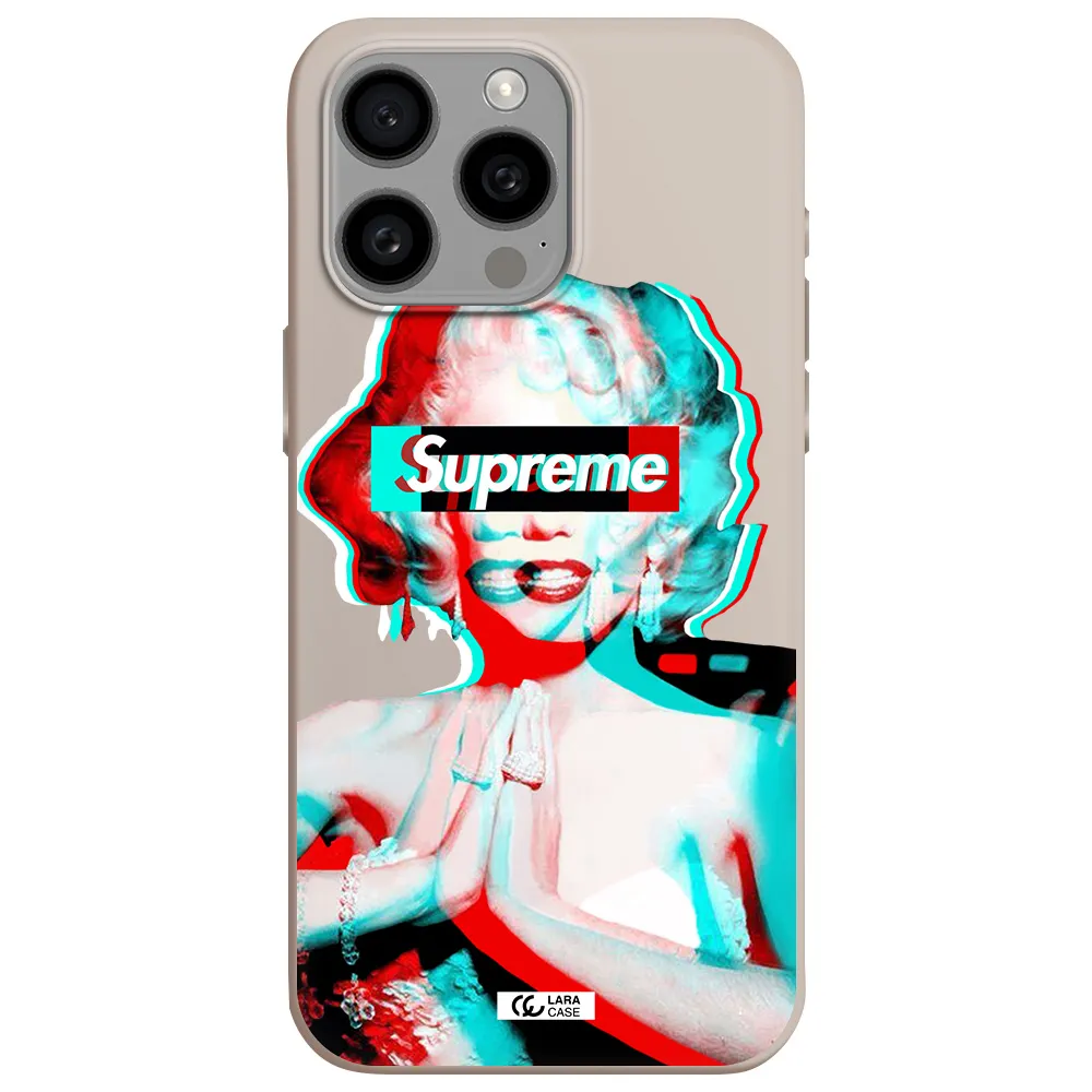 Marilyn Monroe Supreme Apple Iphone 15 Pro max Silicone Stone Case